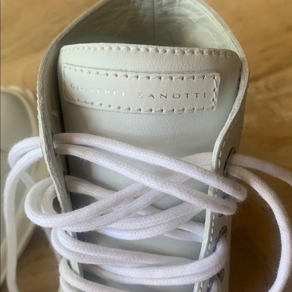 GIUSEPPE ZANOTTI BLABBER DONNA White Leather High-Top Sneakers - Size: EU 38.5 - Picture 7 of 10